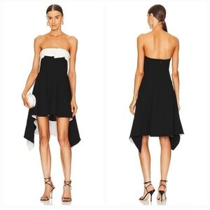 L'Academie Lennox Mini Dress in Black & White